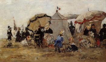 尤金 佈丹 Woman and Children on the Beach at Trouville 尤金 佈丹 Woman and Children on the Beach at Trouville